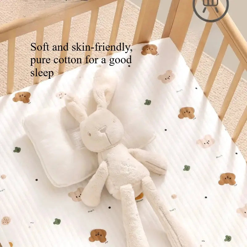 Newborn Cotton Soft Fitted Crib Sheet Baby Cute Animal Print & Halloween Mattress Cover Young Kids Bedding for Four Seasons from PriceLows™