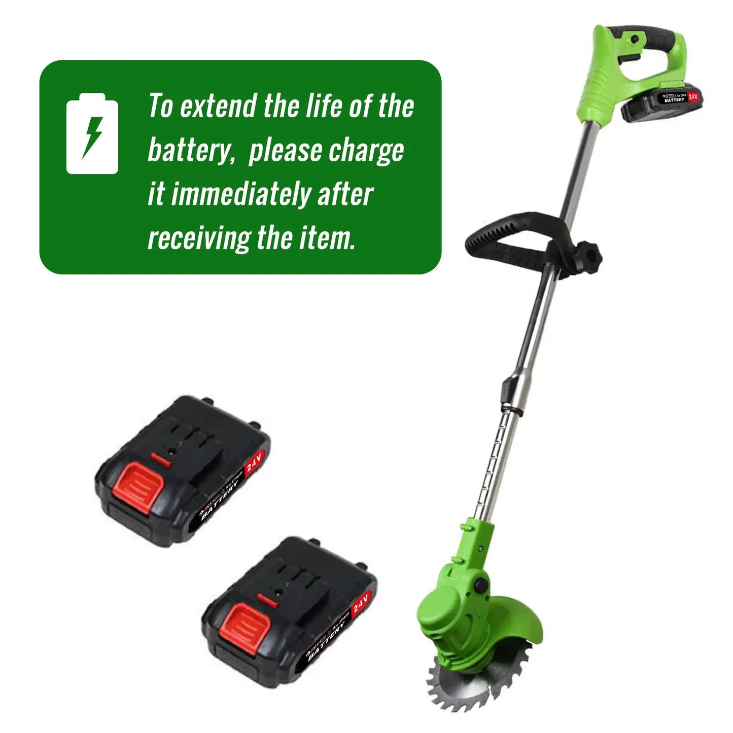 Weed Trimmer Lawn Electric Brushles 2-in-1 Cordless String Grass Trimmer Cutter Fast Charger With 2 xBattery for Yard Garden from PriceLows™