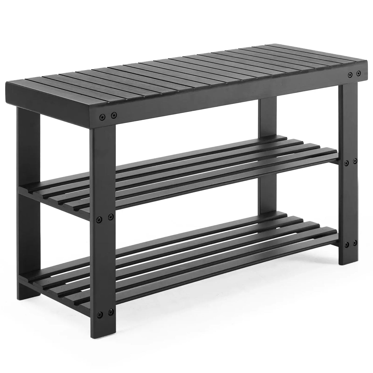 3-Tier Bamboo Shoe Rack Bench, Compact Storage Organizer, 286lb Capacity, Suitable For Entryway Bedroom Living Room Balcony from PriceLows™