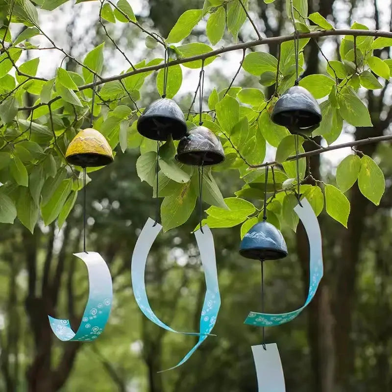 Japanese Wind Chimes Cast Iron Wind Bells Hanging Pendant Feng Shui Good Luck Temple Wind Bells Outdoor Home Garden Decoration from PriceLows™