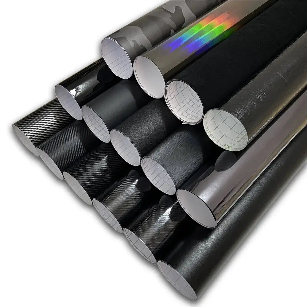 All Black Carbon Fiber Car Stickers Vinyl Wrap Film Glossy Matte Chrome Wrapping Foil Car Decal Styling Scooter Motorcycle from PriceLows™