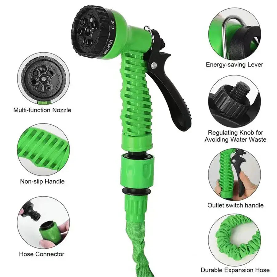 25FT-200FT Expandable Magic Hose Lightweight Design Durable Materials 7 Water Spraying Functions Gun Home Garden Watering Tools from PriceLows™