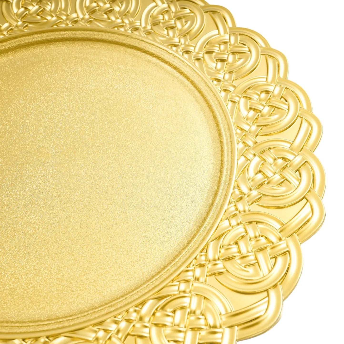 100pcs 13" Chargers Plate Round Gold Salad for Wedding Dinner Plate Decor Party Celebrations from PriceLows™