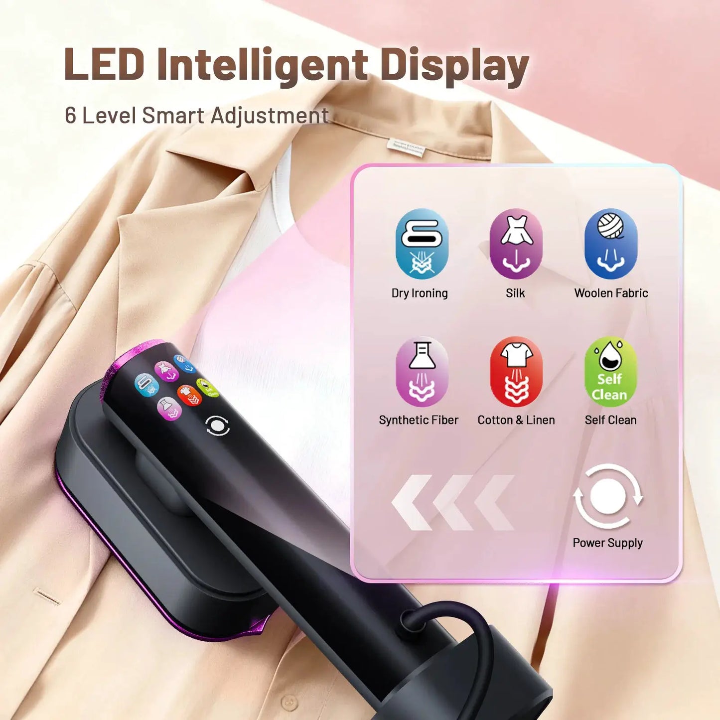 Handheld Steam Iron | 1200W Fast Heating | Portable Travel Cleaner