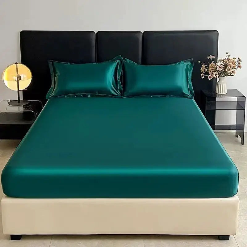 Satin Fitted Sheet | 100 Polyester | Elastic | King Queen Full