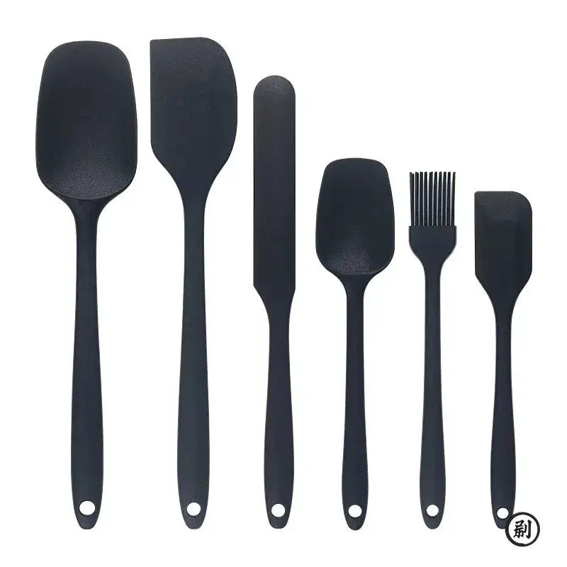 6pc Silicone Spatula set for baking-cake frosting kit with brush, non-stick scrapers & cream spreads | cute kitchen gadgets from PriceLows™