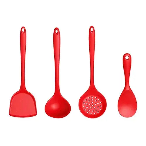1-4Pcs Non-Stick Spatula Shovel Soup Spoon Colander Rice Scoop Silicone Cooking Utensils Set Heat Resistant Kitchen Cooking Tool from PriceLows™