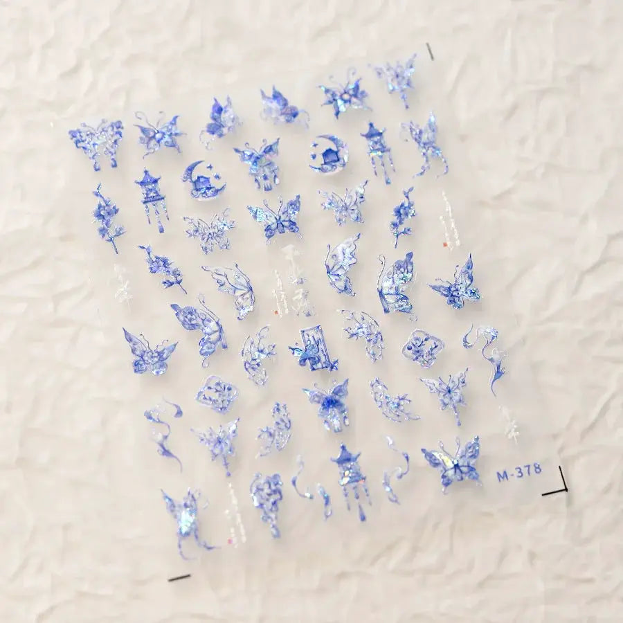 1Pcs 5D Embossed Aurora Butterfly Nail Art Stickers Self Adhesive Decals For Nails Decoration DIY 3D Acrylic Nail Supplies Parts from PriceLows™