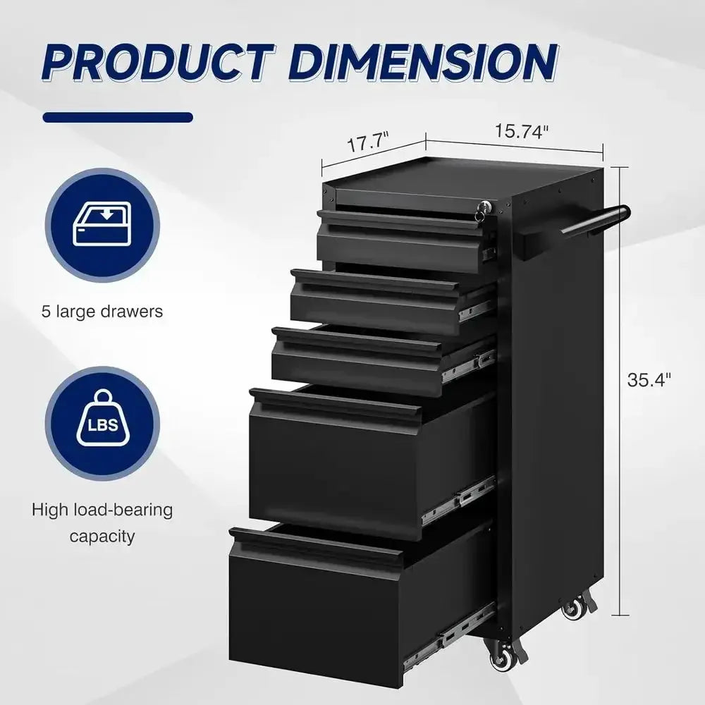 5-Der Metal Tool Storage Cabinet with Wheels,Rolling Tool Chest with Der and Locking Keys,Heavy Duty Tool Storage Organizer or G from PriceLows™