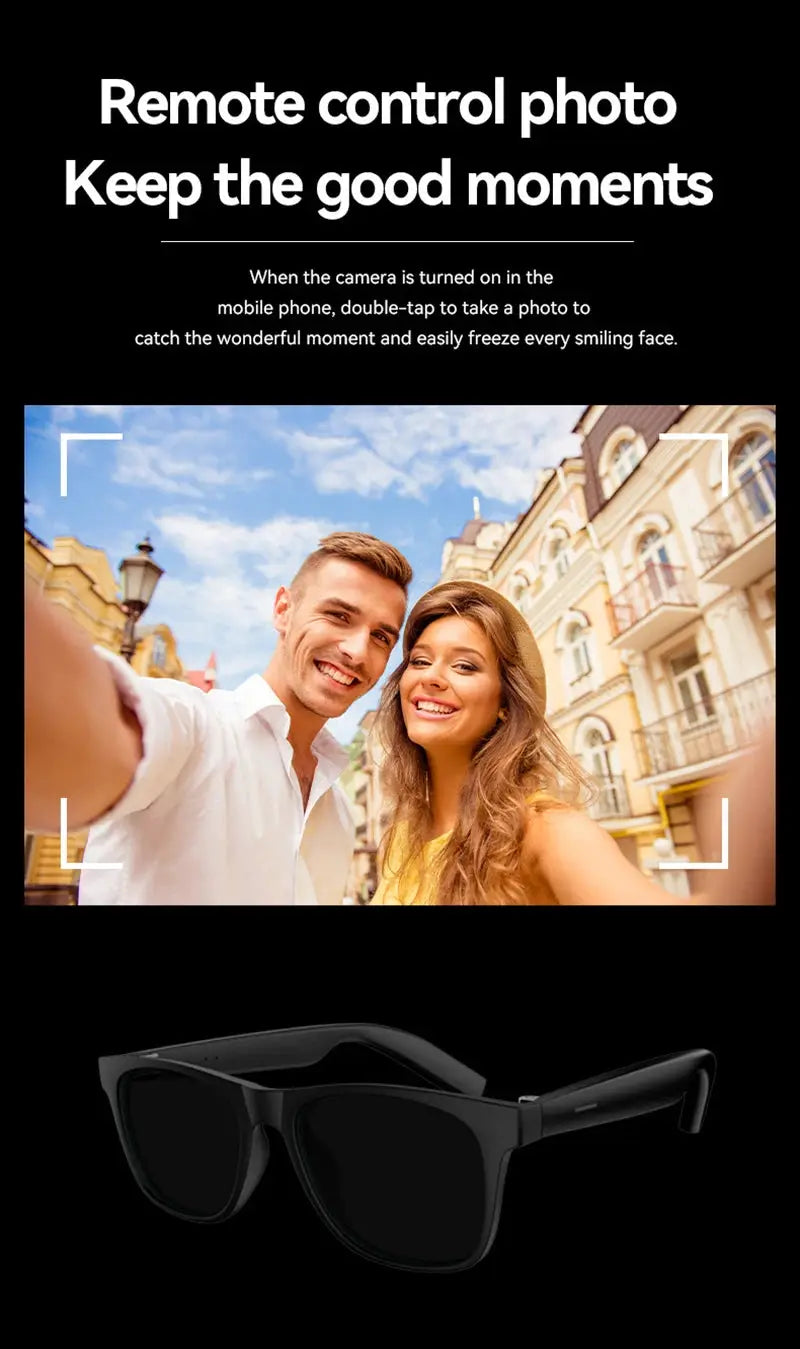 Smart Glasses | 8K Camera | AI Translator with Touch Control | One Size