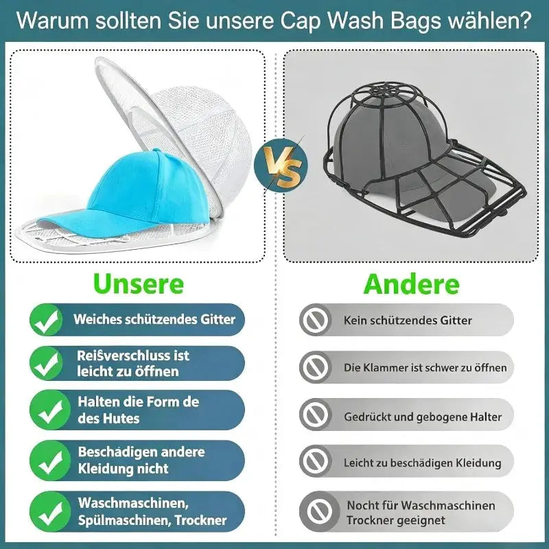 Hat Washing Cage | 2 Layer Poly Mesh | Anti Deformation | Machine Washable