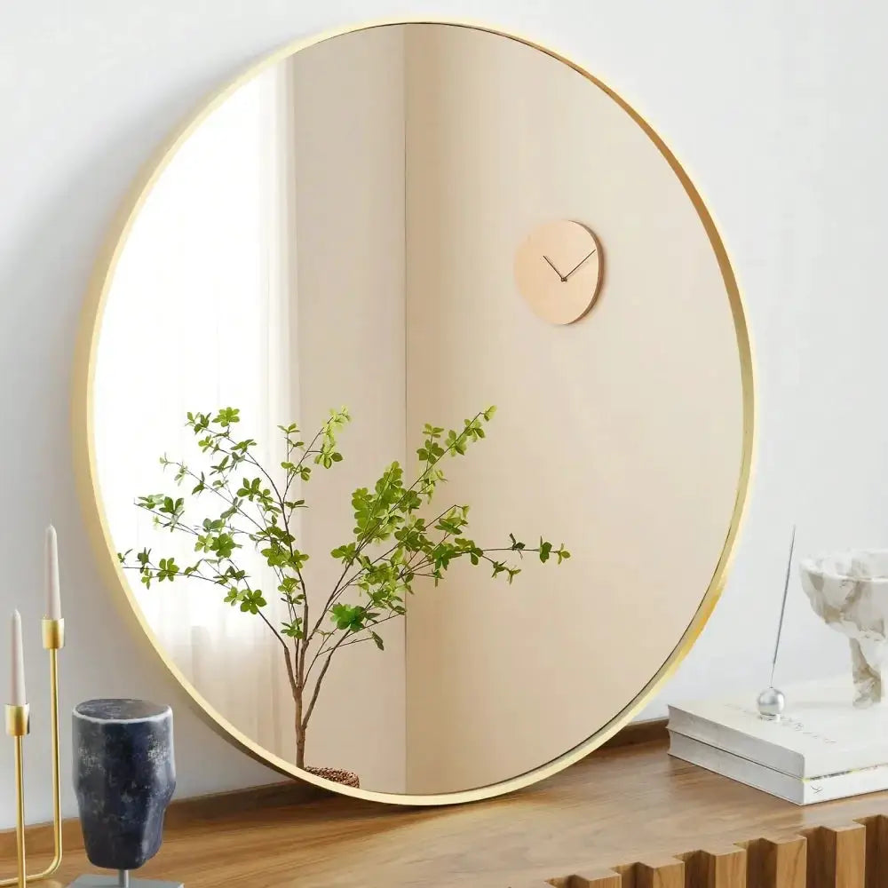 Sweetcrispy 2 Sizes Round Wall Mirror, Bathroom Mirrors For Over Sink, Circle Mirror For Bathroom, Entryway, Bedroom, Vanity Hom from PriceLows™