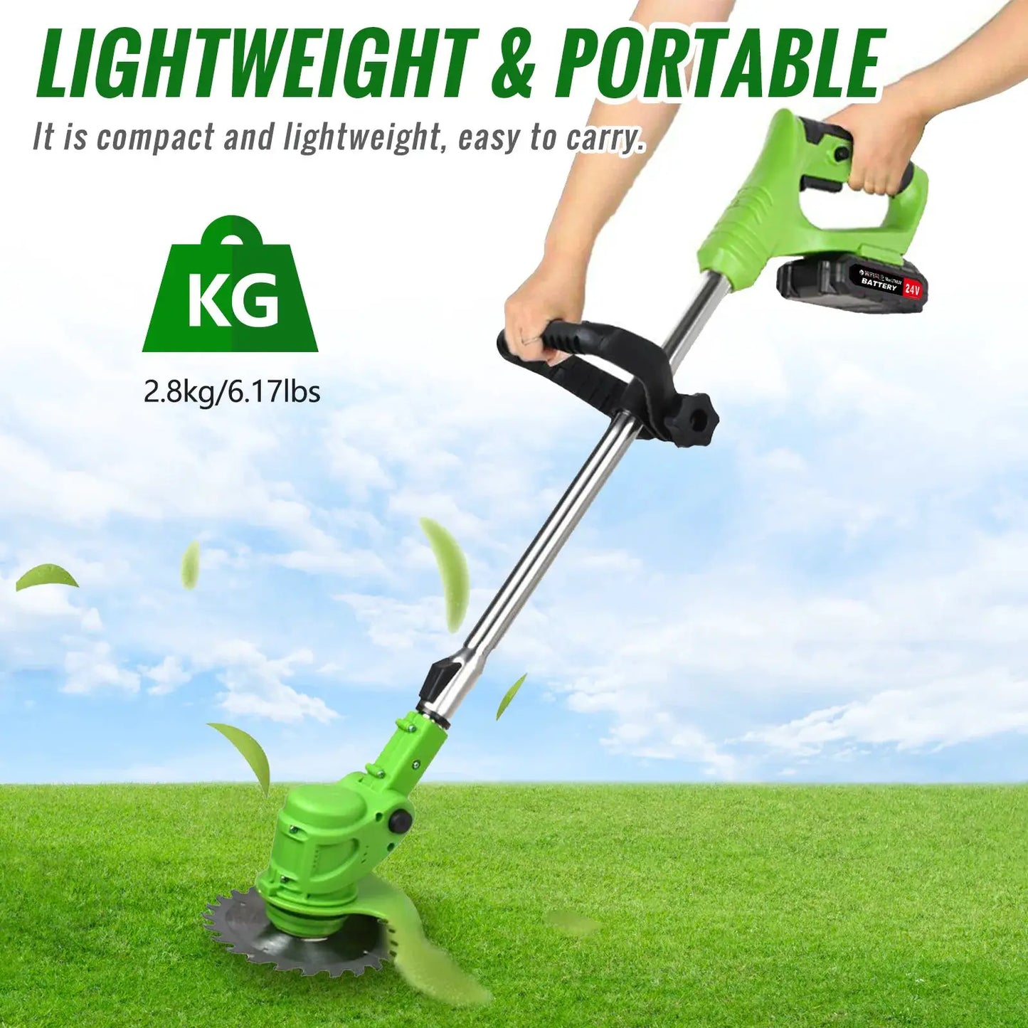 Weed Trimmer Lawn Electric Brushles 2-in-1 Cordless String Grass Trimmer Cutter Fast Charger With 2 xBattery for Yard Garden from PriceLows™