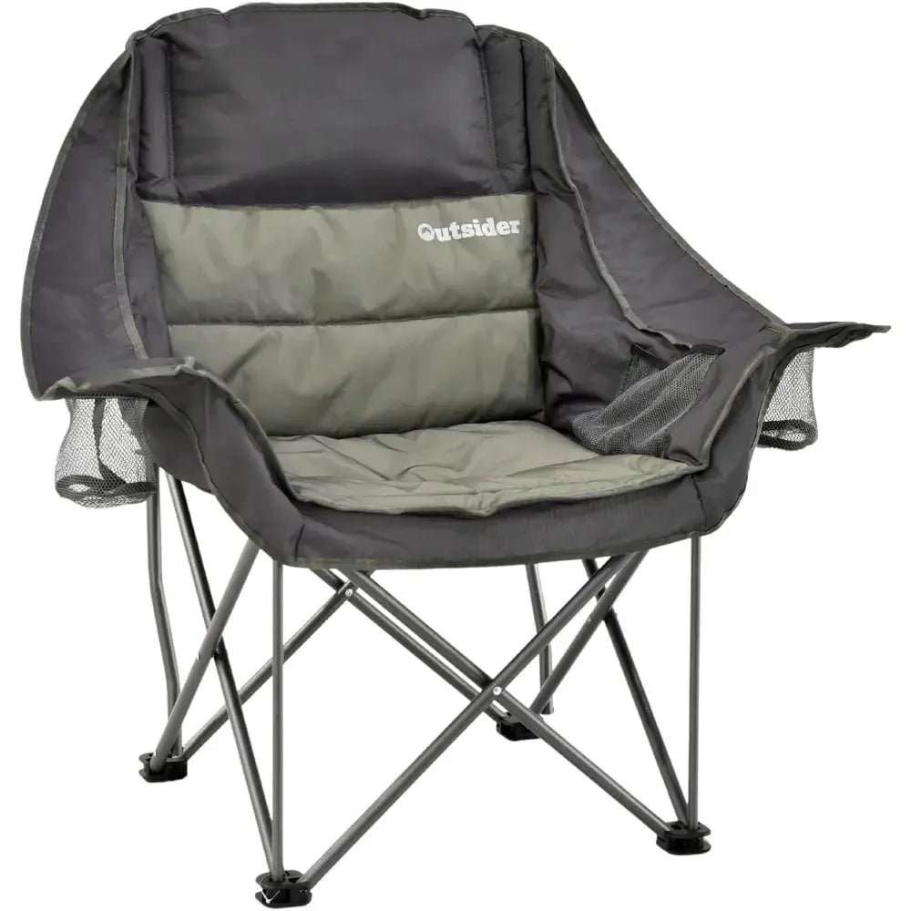 Oversized Camping Chair, Comfort Padded Lounge Chair,Outdoor Camp Folding Chair, Balcony Lounge 400lb Capacity from PriceLows™