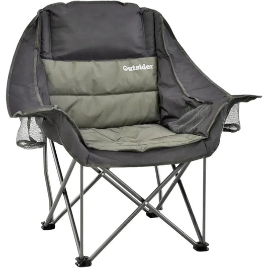 Oversized Camping Chair, Comfort Padded Lounge Chair,Outdoor Camp Folding Chair, Balcony Lounge 400lb Capacity from PriceLows™