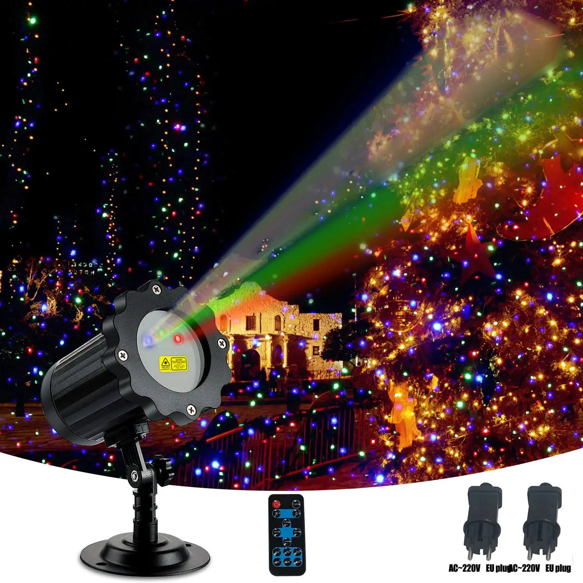 LED Laser Projector | IP65 Waterproof | Remote Control | Warm White