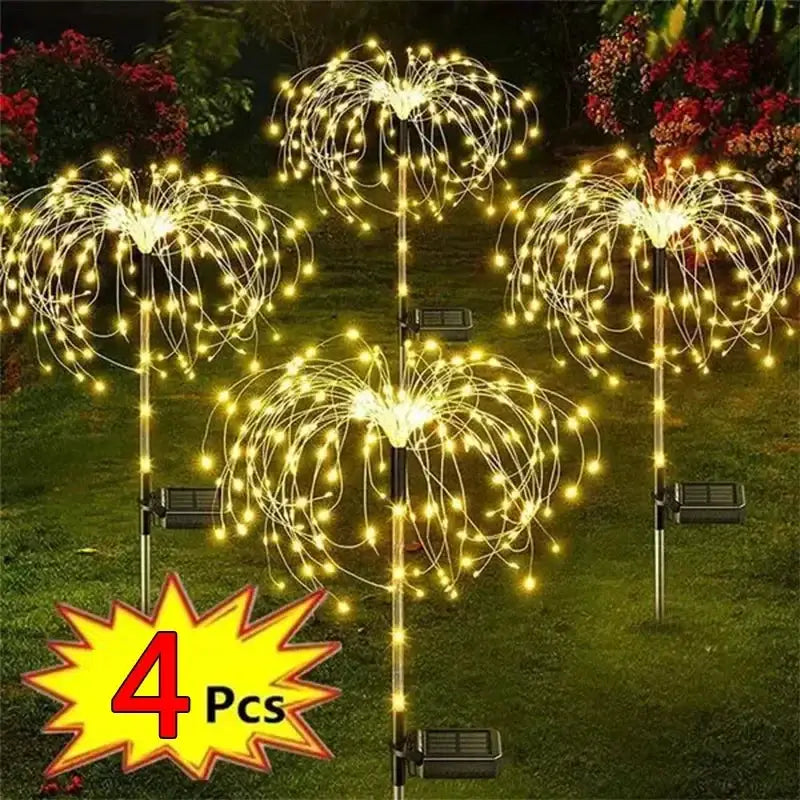 1/2/4Pcs Solar LED Firework Fairy Light Outdoor Garden Decoration Lawn Pathway Light For Patio Yard Party Christmas Wedding from PriceLows™