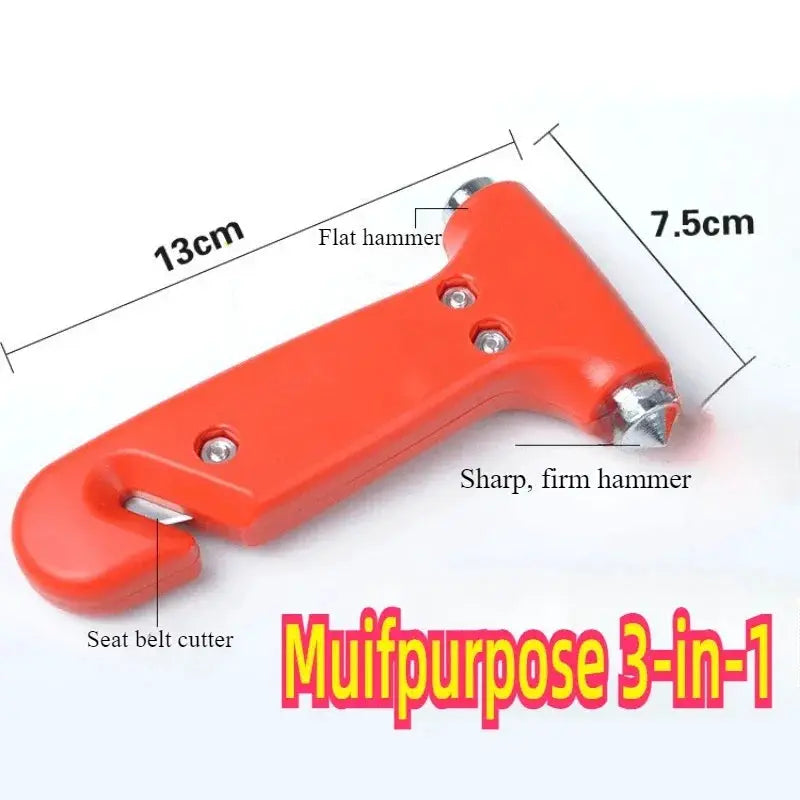 1PC 3-in-1 Solid Safety Hammer - Emergency Escape Tool for Car/Home, Window Breaker & Seatbelt Cutter Non-Slip Grip from PriceLows™