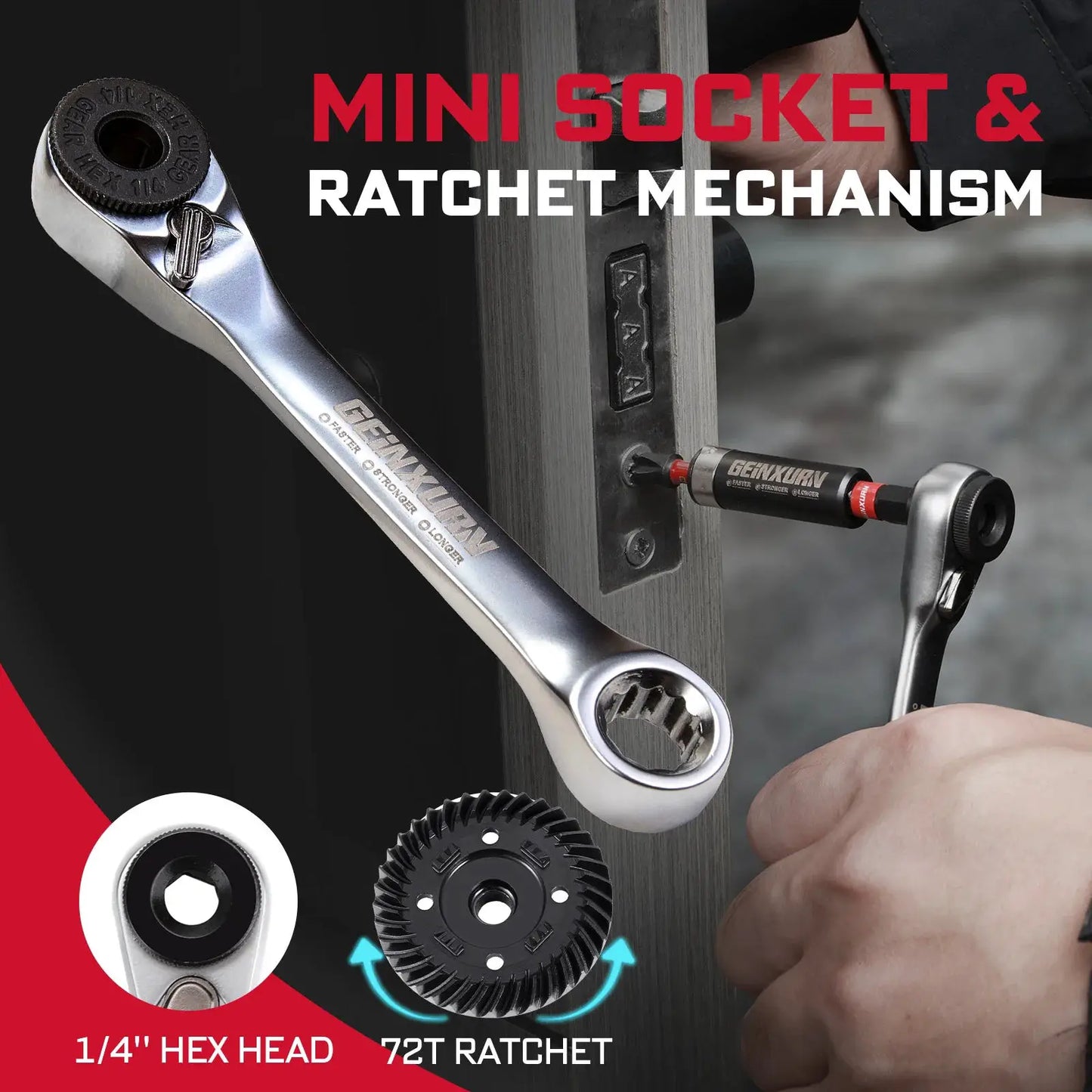 Geinxurn 66Pcs Tools Set Packaged,Impact Screwdriver Bits, Nut Driver, Mini Ratchet Wrench and Impact Bit Holder for Home Repair from PriceLows™
