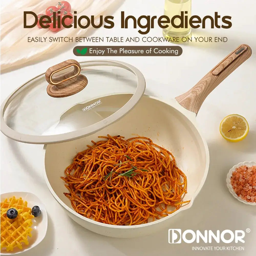 DONNOR Ceramic Cookware Sets Pots and Pans Set Nonstick Induction Cookware Kitchen Cooking Set with Frying Pans Set from PriceLows™