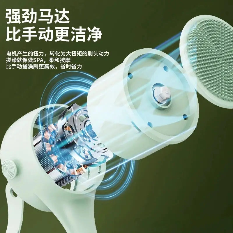 Electric Bath Brush | Long Handle | Automatic Back Scrub | All In One