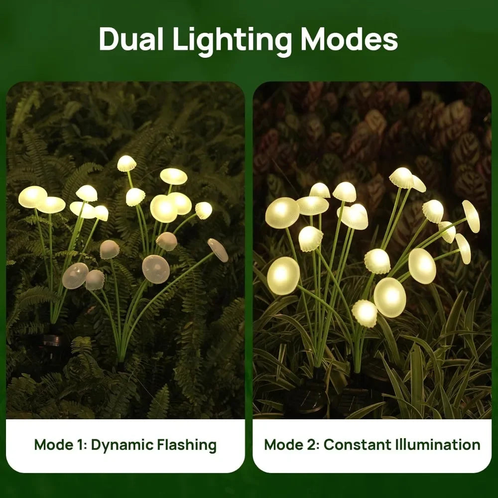 Solar Garden Lights Dual Mode LED Solar Mushroom Lights Waterproof Decor Yard Patio Pathway Jellyfish for Garden Ambiance from PriceLows™