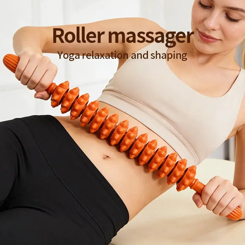 Handheld Rolling Massage Stick | ABS TPR | Back Abdomen Relief