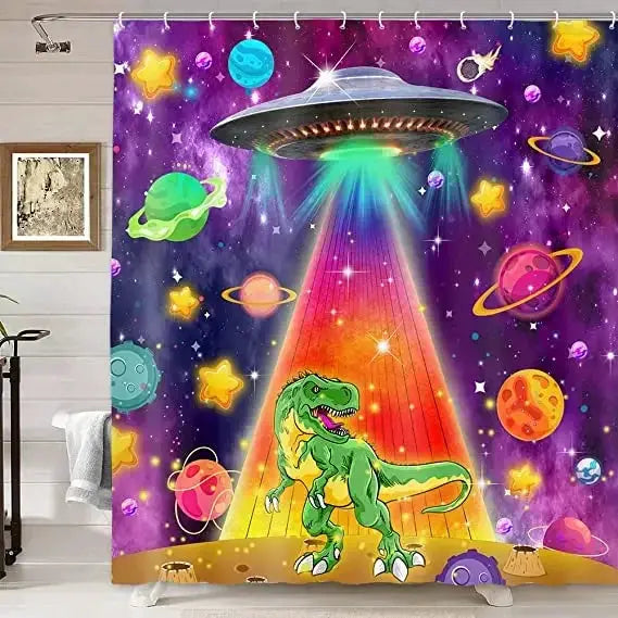 Funny Kids Shower Curtains For Bathroom Decor Corgi Cute Dog Riding Shark Nautical Ocean Boys Animal Hilarious Fabric Polyester from PriceLows™