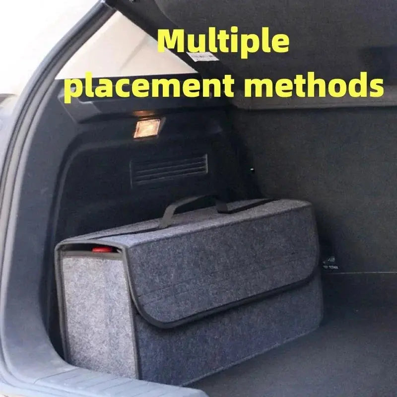 Large Anti Slip Compartment Boot Storage Organizer Tool Car Storage Bag Car Trunk Organizer Soft Felt Storage Box Accessories from PriceLows™