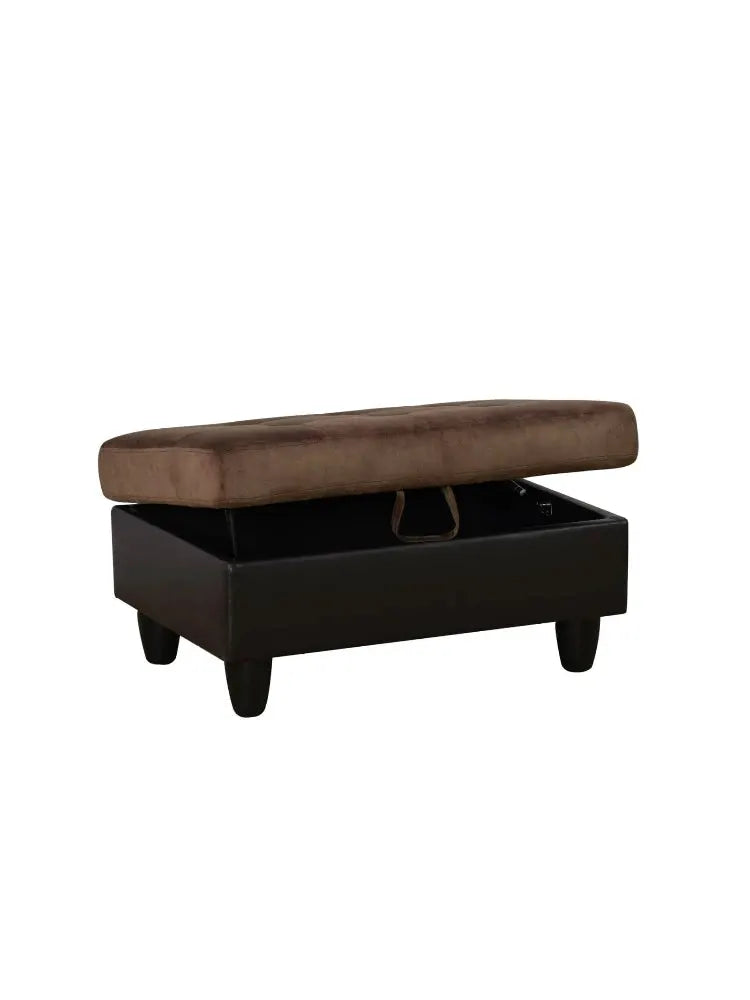 Brown Lint And PVC Living Room Storage Ottoman nordic furniture step stool portable stool from PriceLows™