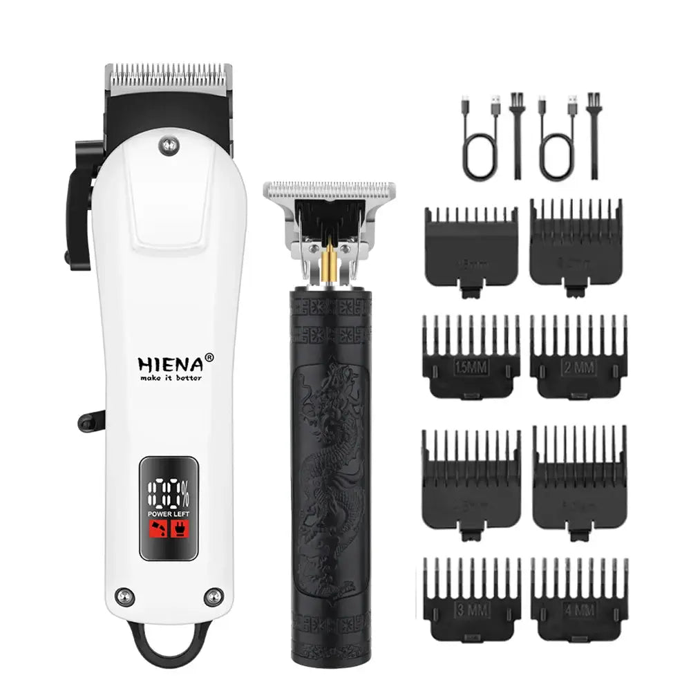 Professional Barber Kit | Cordless Clipper | Stainless Steel Blades | Home Use