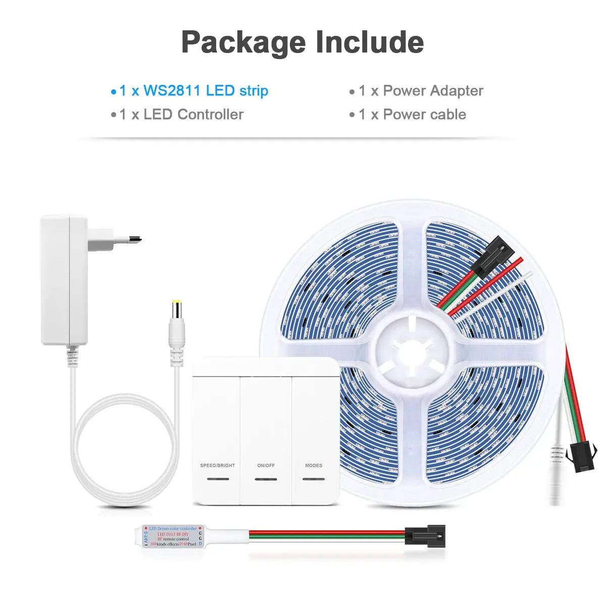 Smart Addressable Pixel WS2811 LED Strip Light 5M 10M KIT Running Water Flow Chasing LED Tape For Wall Ceiling Cabinet Decoratio from PriceLows™