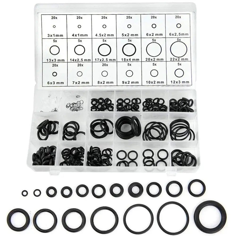 419/225PCS Set Universal O-Ring Assortment 32 Size Nitrile Rubber Ring Seal O Ring Gasket for Plumbing Automotive Faucet Repair from PriceLows™