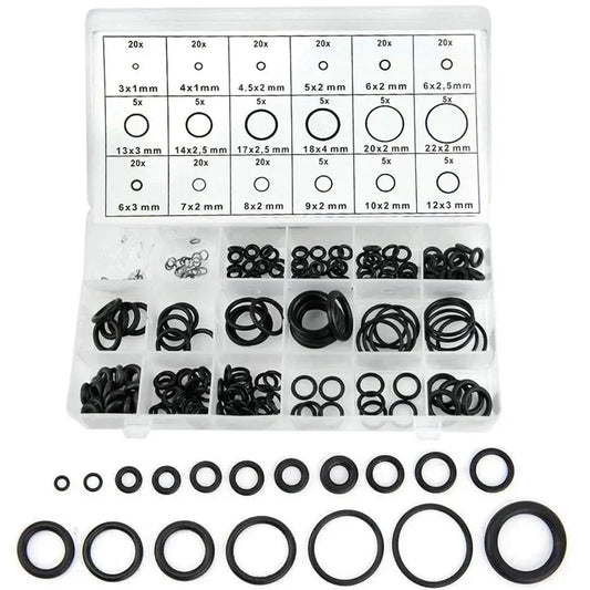 419/225PCS Set Universal O-Ring Assortment 32 Size Nitrile Rubber Ring Seal O Ring Gasket for Plumbing Automotive Faucet Repair from PriceLows™