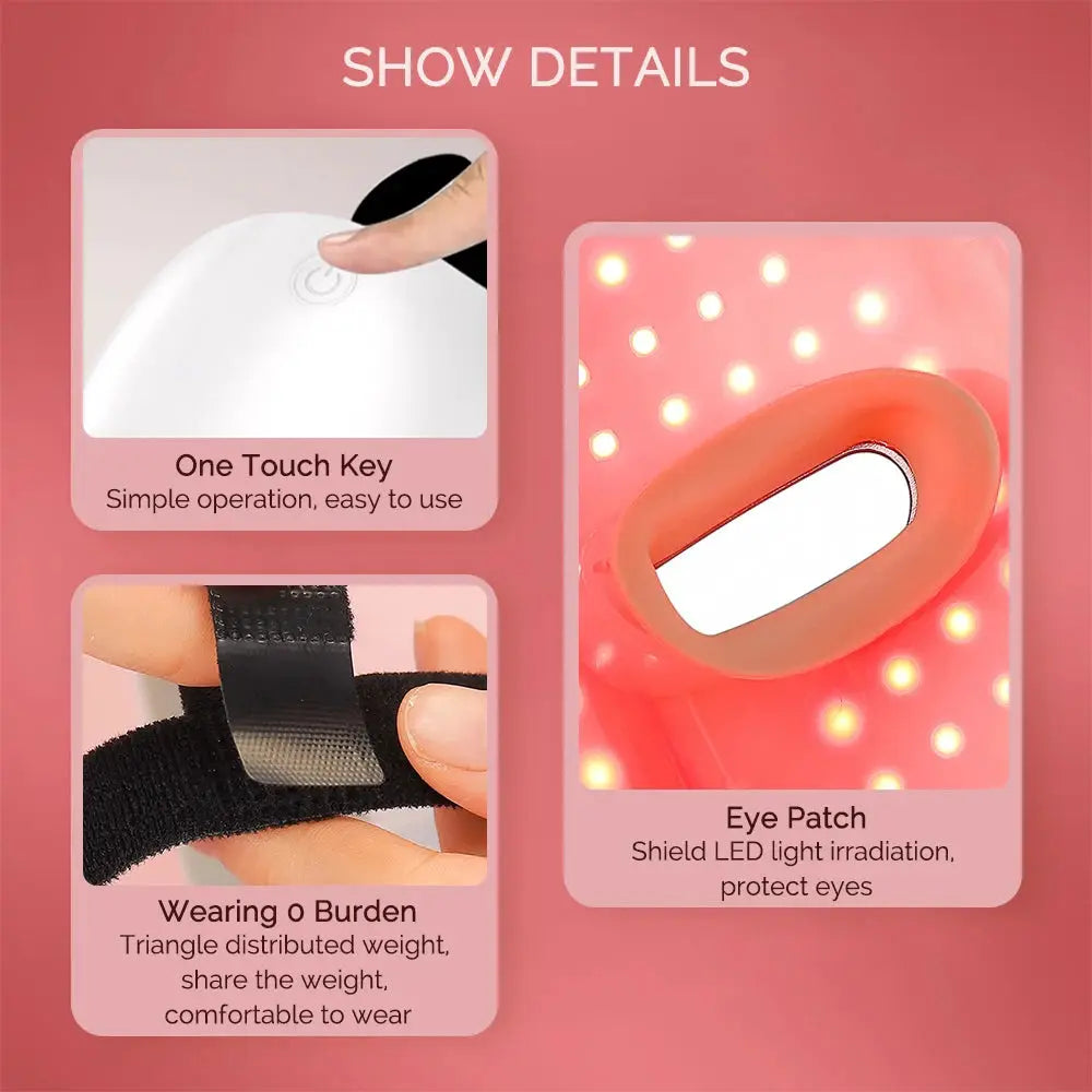 LED Face Mask | 7 Colors Light Therapy | Rechargeable Unit