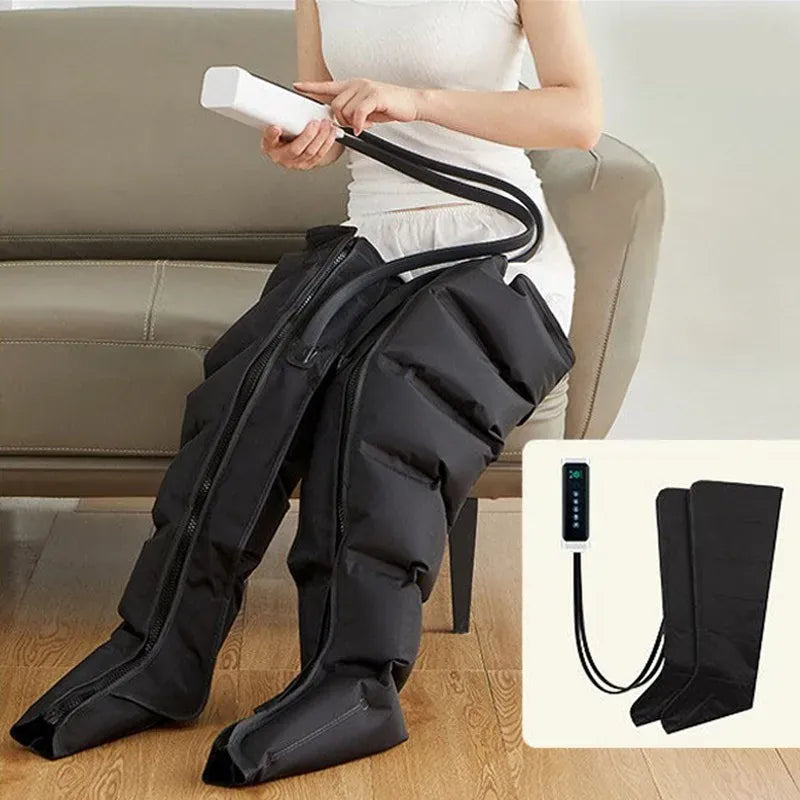 Air Compression Leg Massager | 6 Airbags | Electronic Touch Control