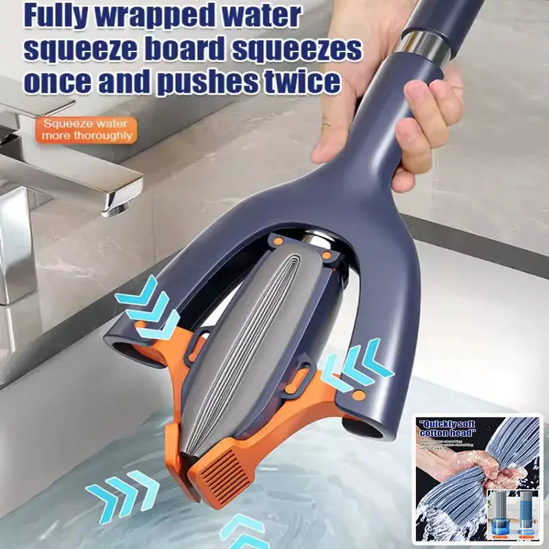 Mini Mop Self Squeeze Mop Powerful Folding Household Clean Tools No Hand Wash Strong Absorbent Mop for Bathroom Kitchen Desktop from PriceLows™