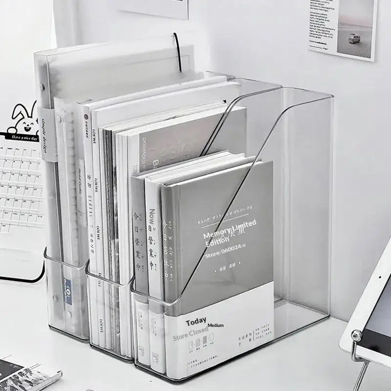 Desk File Organizer | Acrylic Material | Transparent Desk Tray | One Size