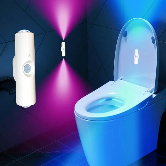 Motion sensor night light 7-color led toilet night light bedroom living room corridor double-headed wireless wall lamp magnetic from PriceLows™