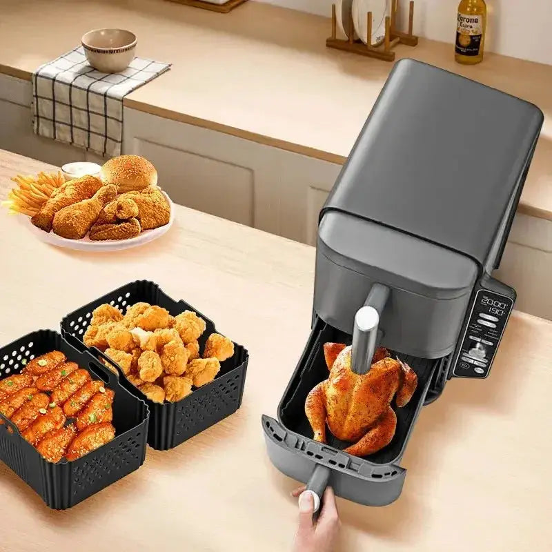 Air Fryer Silicone Liner | Ninja SL400 SL401 Compatible | 2 Drawer Bakeware