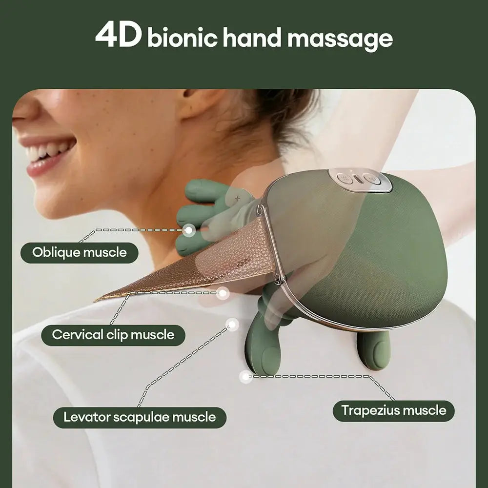 Neck And Shoulder Massager | Wireless | 4D Kneading | One Size
