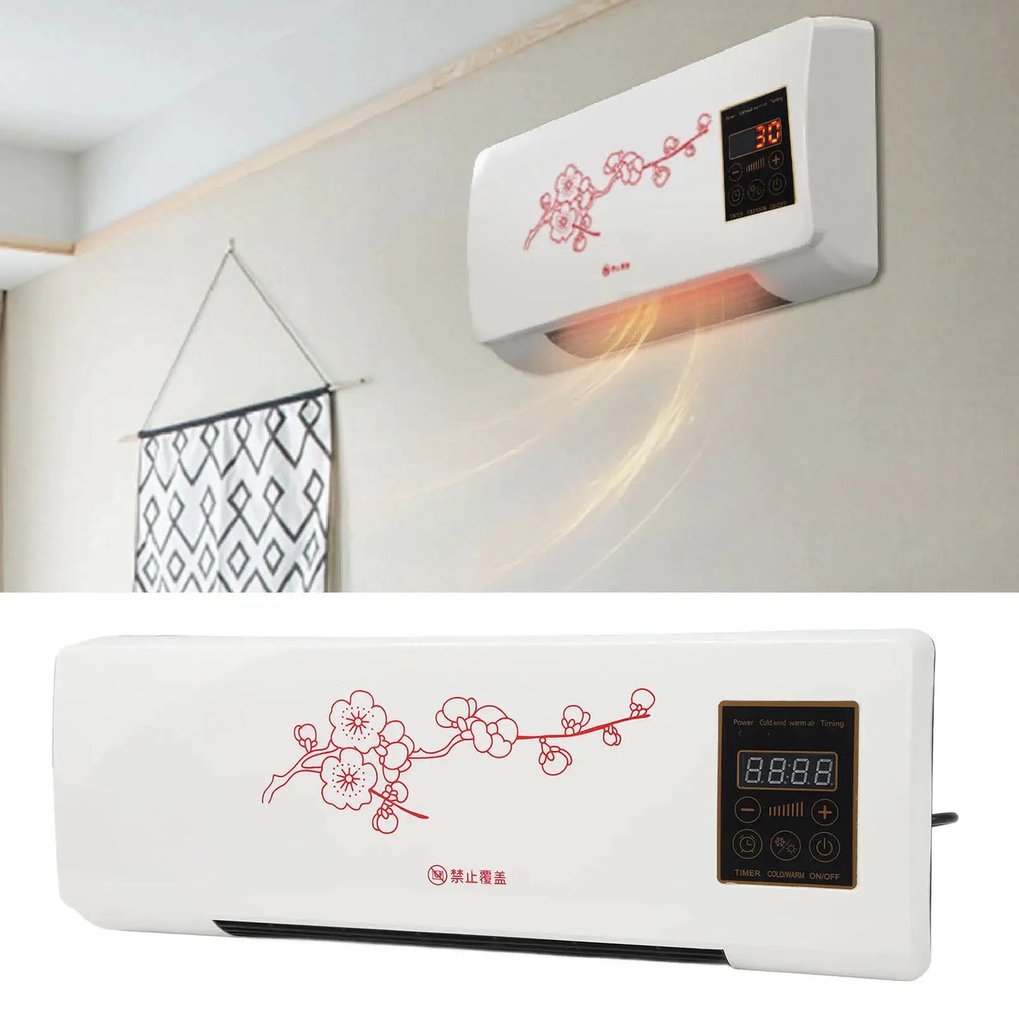 Air Conditioner with Remote Wall Mounted Air Conditioner Low Noise Space Heater with Touch Display Remote Control Clothes Hanger from PriceLows™