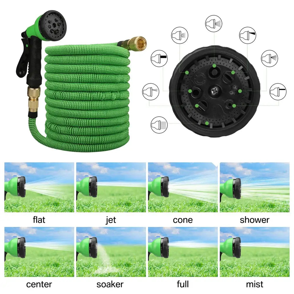 Garden Water Hose Expandable Double Metal Connector High Pressure Pvc Reel Magic Water Pipes for Garden Farm Irrigation Car Wash from PriceLows™