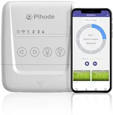4-Zone Smart Sprinkler Controller with Weather Intelligence & App Control – Save Water, Rain Skip from PriceLows™