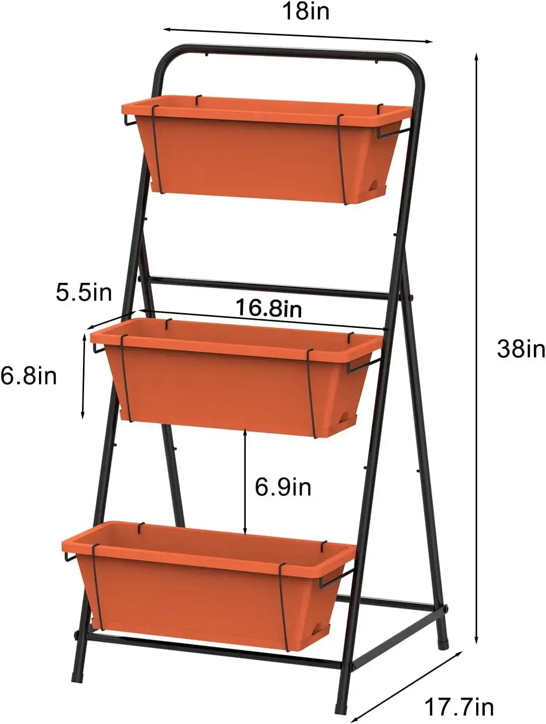 Vertical Raised Garden Bed 3 Tier Elevated Garden Planters Standing Planter Box Outdoor and Indoor for Plants Herbs Flow from PriceLows™