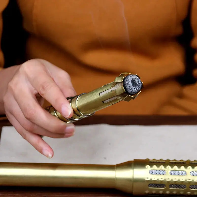 Brass Moxibustion Rod | Rotable Body Massager | Skin Tightening Meridian Tool
