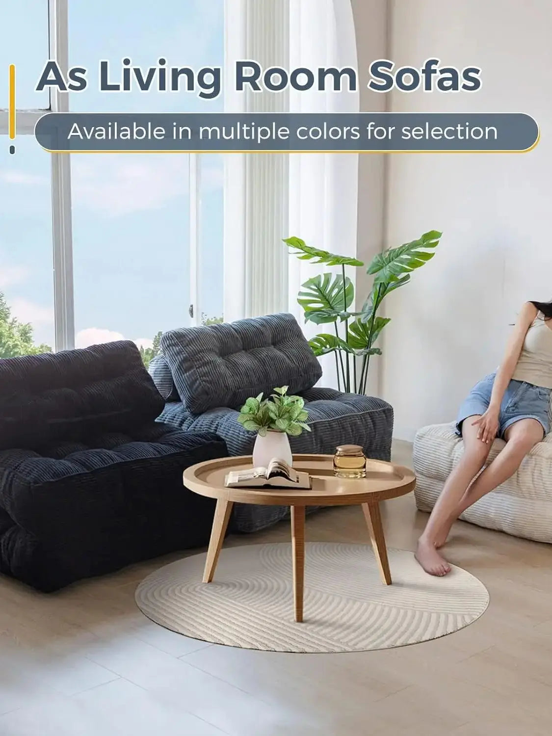 Foldable Sofa Bed | Fabric Upholstery | Modular Corner Design | Nordic Style