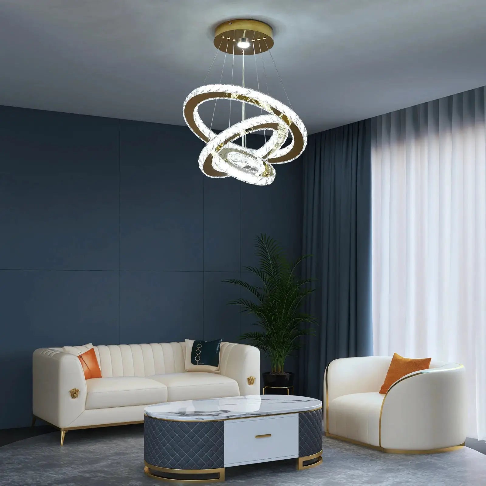 French luxury crystal chandeliers Hall living room Led ceiling lamp pendant ceiling light Room Kitchen Dining table decoration from PriceLows™