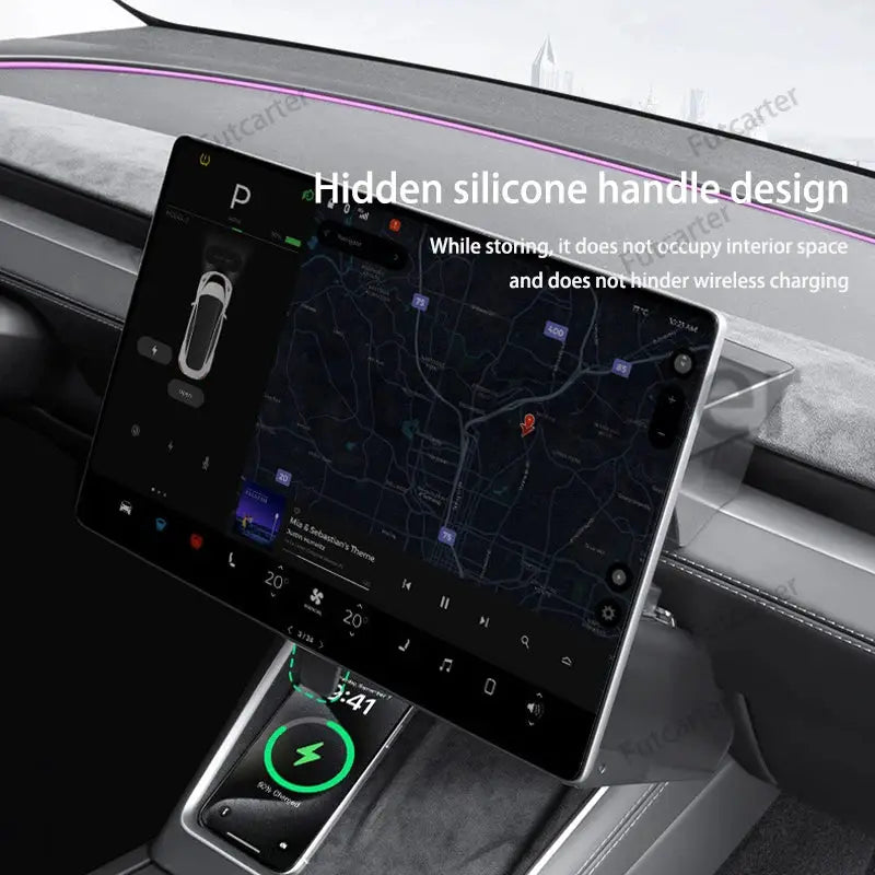 For Tesla Model3 Y Juniper 2025 central control screen Hidden Magnetic opening closing storage box tissue box storage accessorie from PriceLows™
