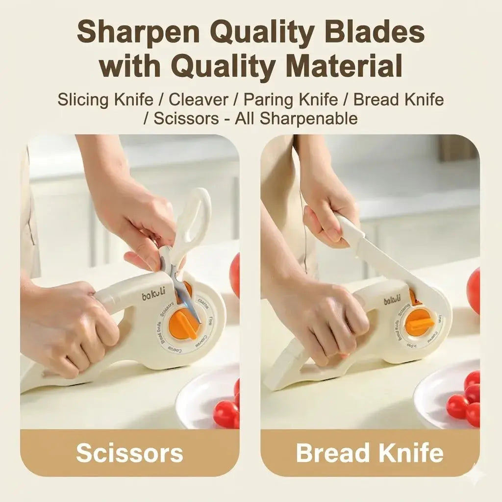 Knife Sharpener | 6 Adjustable Modes | Non Slip Grip | Scissors And Knives